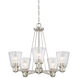 Printers Row 5 Light 24 inch Satin Platinum Chandelier Ceiling Light