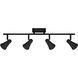 EnviroLite 4 Light 120 Matte Black Track Kit Ceiling Light, Straight Bar