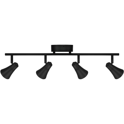 EnviroLite 4 Light 120 Matte Black Track Kit Ceiling Light, Straight Bar