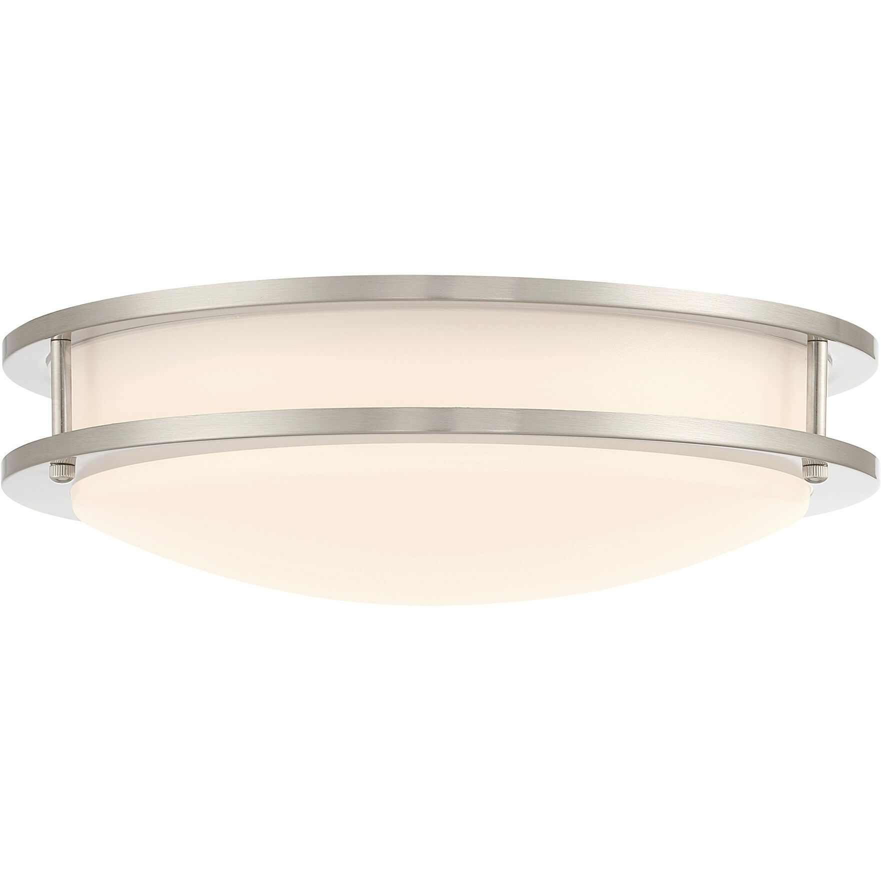 DC Series 1 Light 12 inch Brushed Nickel Flush Mount Ceiling Light