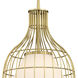 Evensong LED 12 inch Brushed Gold Pendant Ceiling Light
