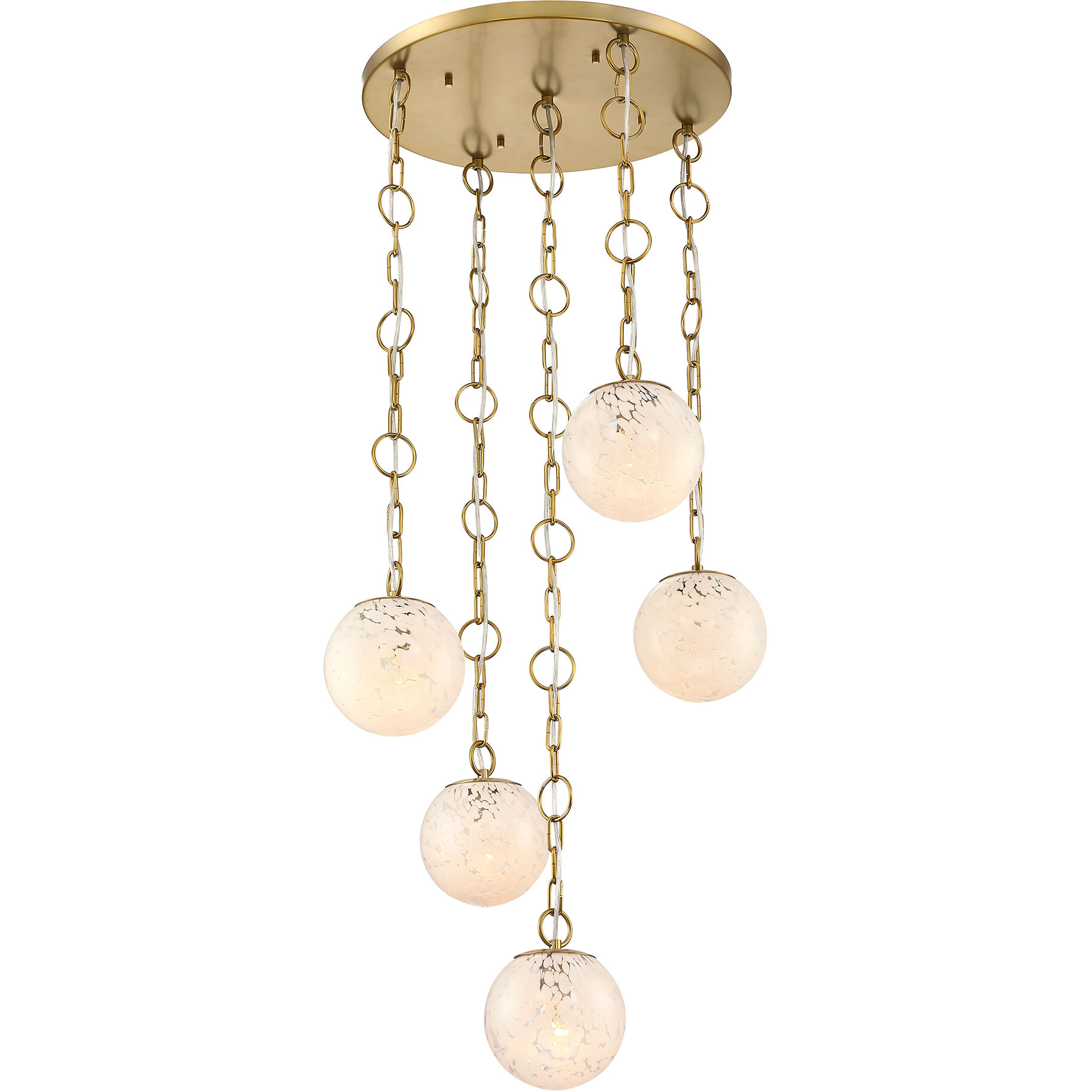Wine Flower 5 Light 24.5 inch Brushed Gold Chandelier Ceiling Light