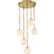 Wine Flower 5 Light 24.5 inch Brushed Gold Chandelier Ceiling Light