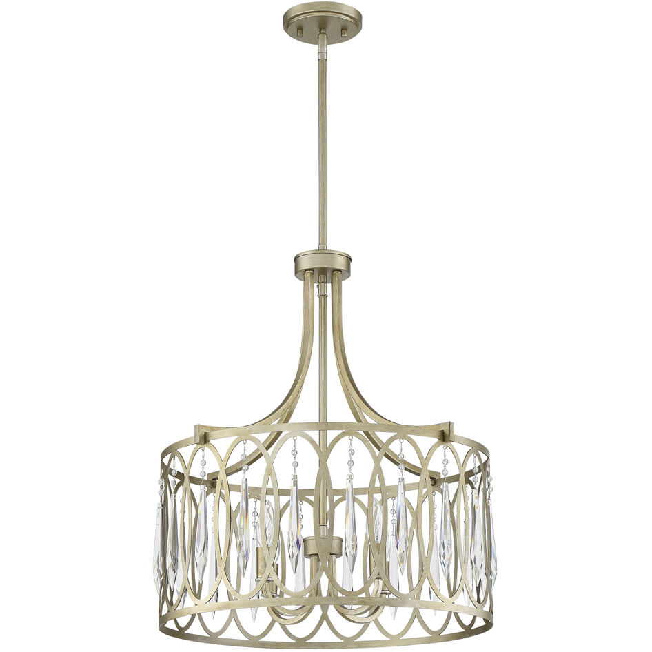 Hutton 4 Light 21 inch Sterling Gold Pendant (Inverted) Ceiling Light
