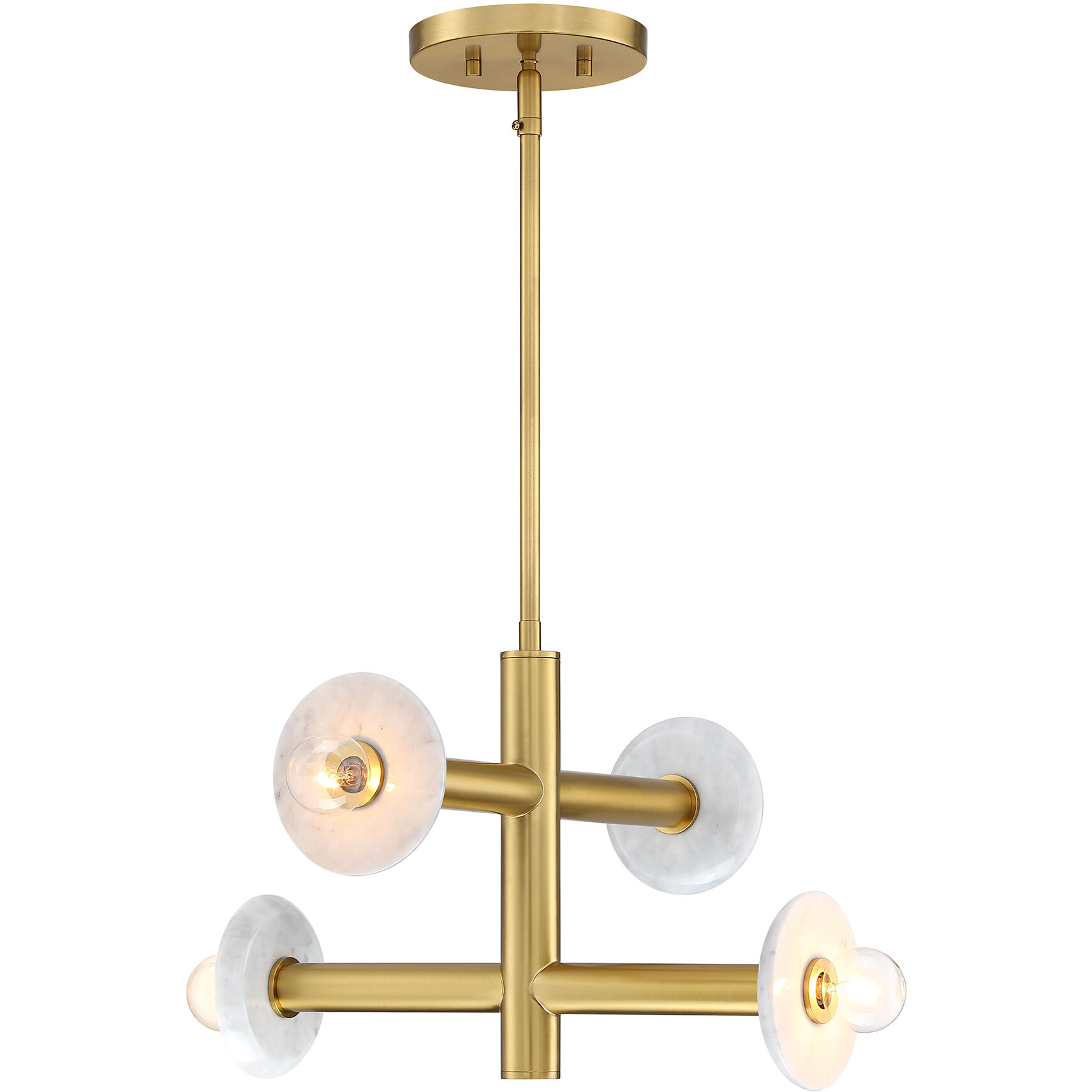 Fina 4 Light 16 inch Brushed Gold Semi Flush/Convertible Ceiling Light