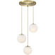 Pixie LED 17.75 inch Brushed Gold Chandelier Ceiling Light