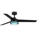 Cassini 52 inch Matte Black with Reversible Matte Black/Sepia Brown Blades DC Smart Fan
