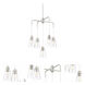 Echo 5 Light 22.5 inch Satin Platinum Chandelier Ceiling Light