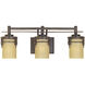 Mission Ridge 3 Light 24 inch Warm Mahogany Bath Bar Wall Light