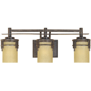 Mission Ridge 3 Light 24 inch Warm Mahogany Bath Bar Wall Light