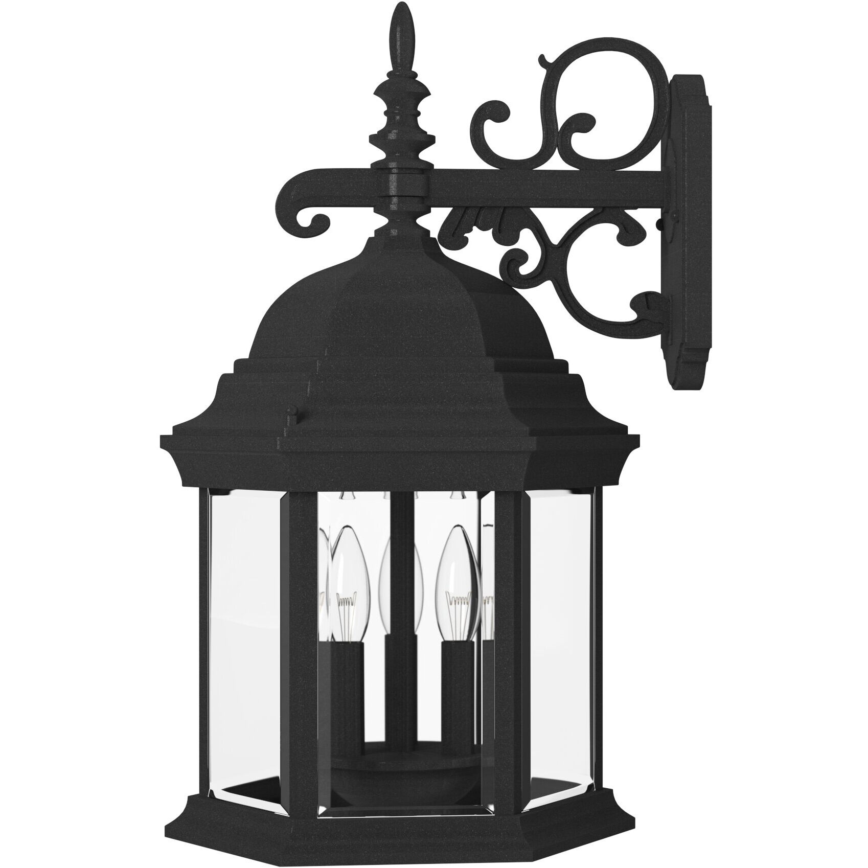 Devonshire 3 Light 19 inch Black Outdoor Wall Lantern