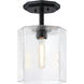 Haven LED 10 inch Matte Black Semi-Flush Mount Ceiling Light