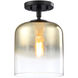 Gatsby 1 Light 8.5 inch Matte Black Semi Flush Mount Ceiling Light