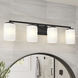 Leavenworth 4 Light 33 inch Matte Black Vanity Light Wall Light