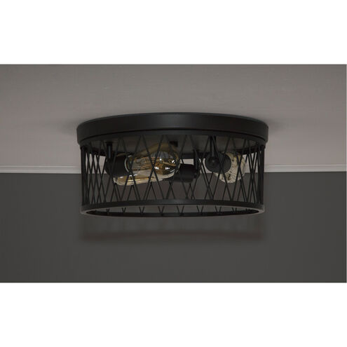 Arris 3 Light 15 inch Vintage Bronze Flushmount Ceiling Light