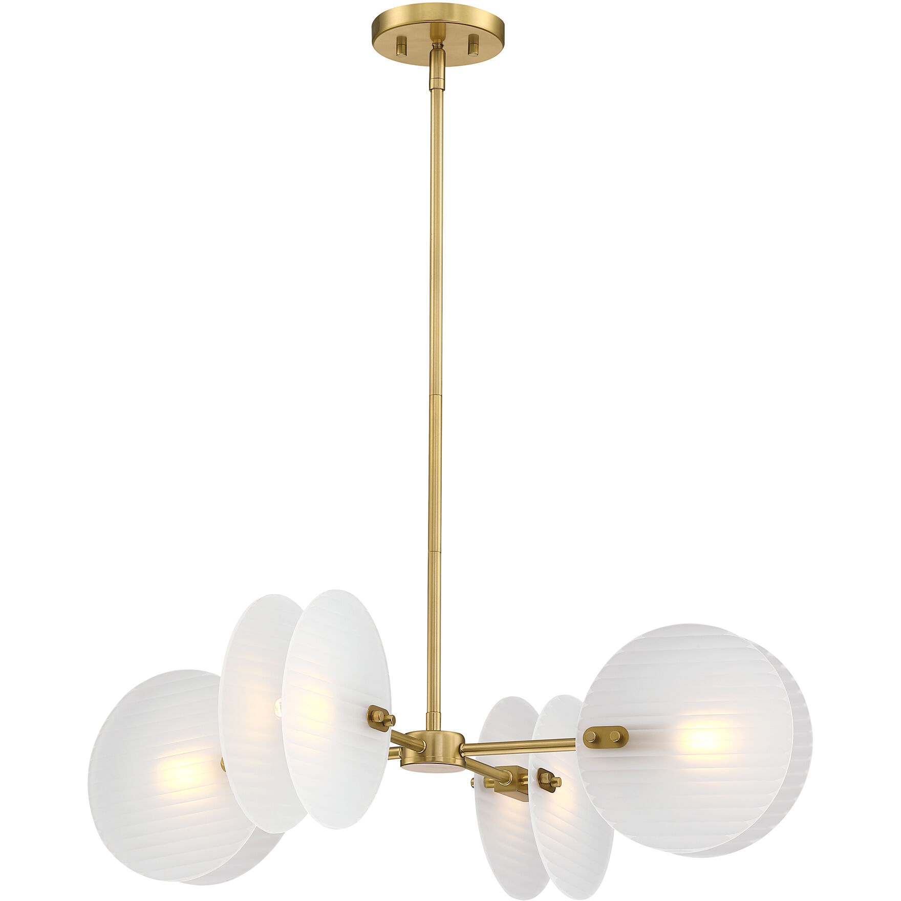 Sky Fall 4 Light 28 inch Brushed Gold Chandelier Ceiling Light