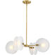 Sky Fall 4 Light 28 inch Brushed Gold Chandelier Ceiling Light