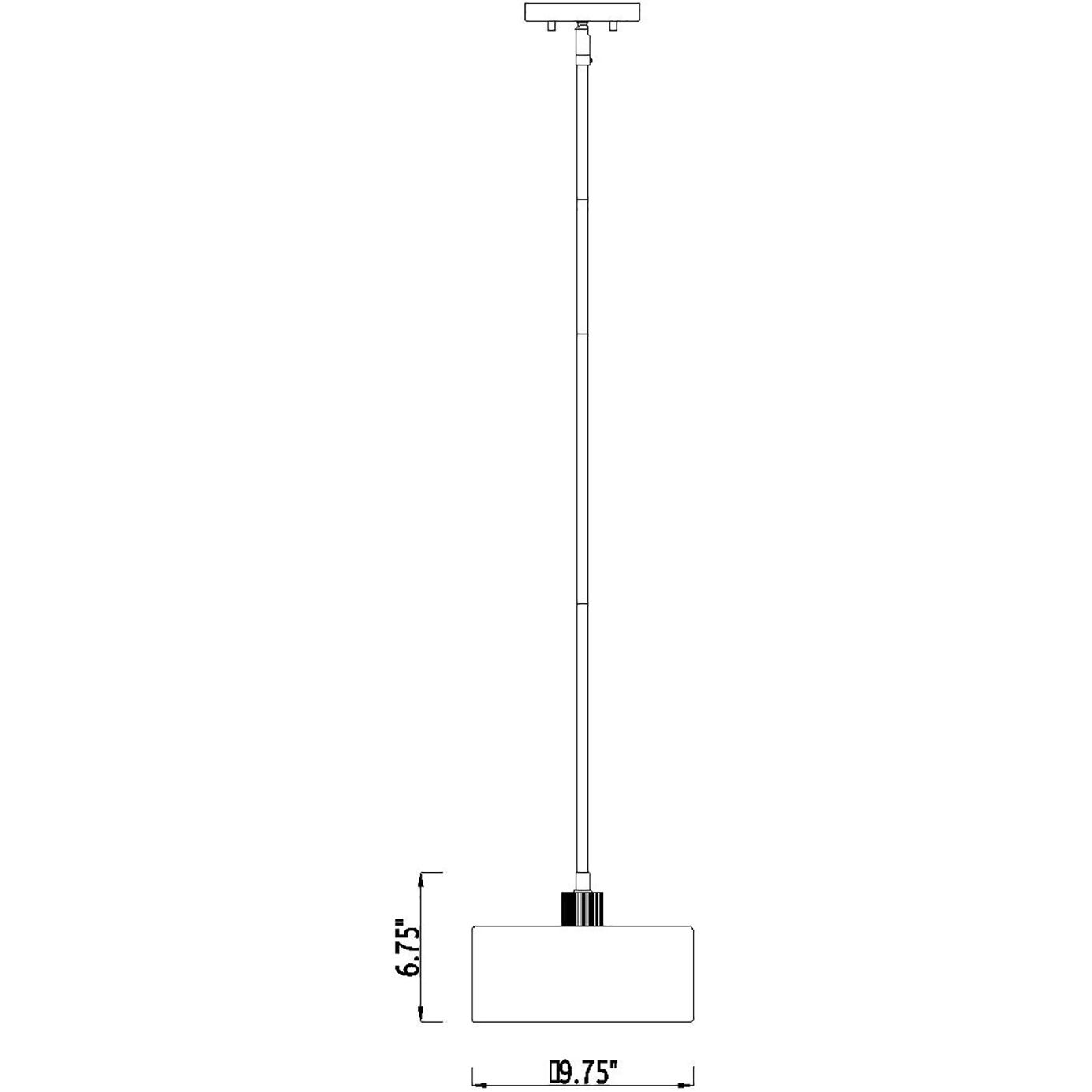 Vibrato 1 Light 9.75 inch Matte Black Pendant Ceiling Light
