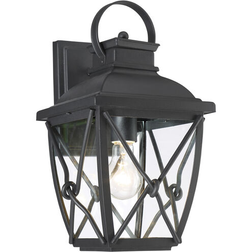 Belmont 1 Light 15 inch Black Outdoor Wall Lantern
