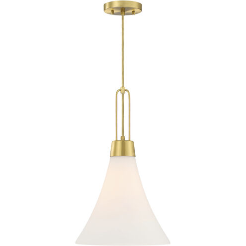 Evergreen Oasis LED 12 inch Brushed Gold Down Pendant Ceiling Light