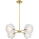 Sky Fall 4 Light 28 inch Brushed Gold Chandelier Ceiling Light