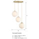 Pixie LED 28 inch Brushed Gold Chandelier Ceiling Light