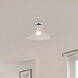 Leena 1 Light 14 inch Polished Nickle Semi Flush Mount Ceiling Light in Polished Nickel