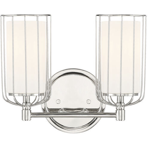 Avery 2 Light 15 inch Polished Nickel Bath Bar Wall Light