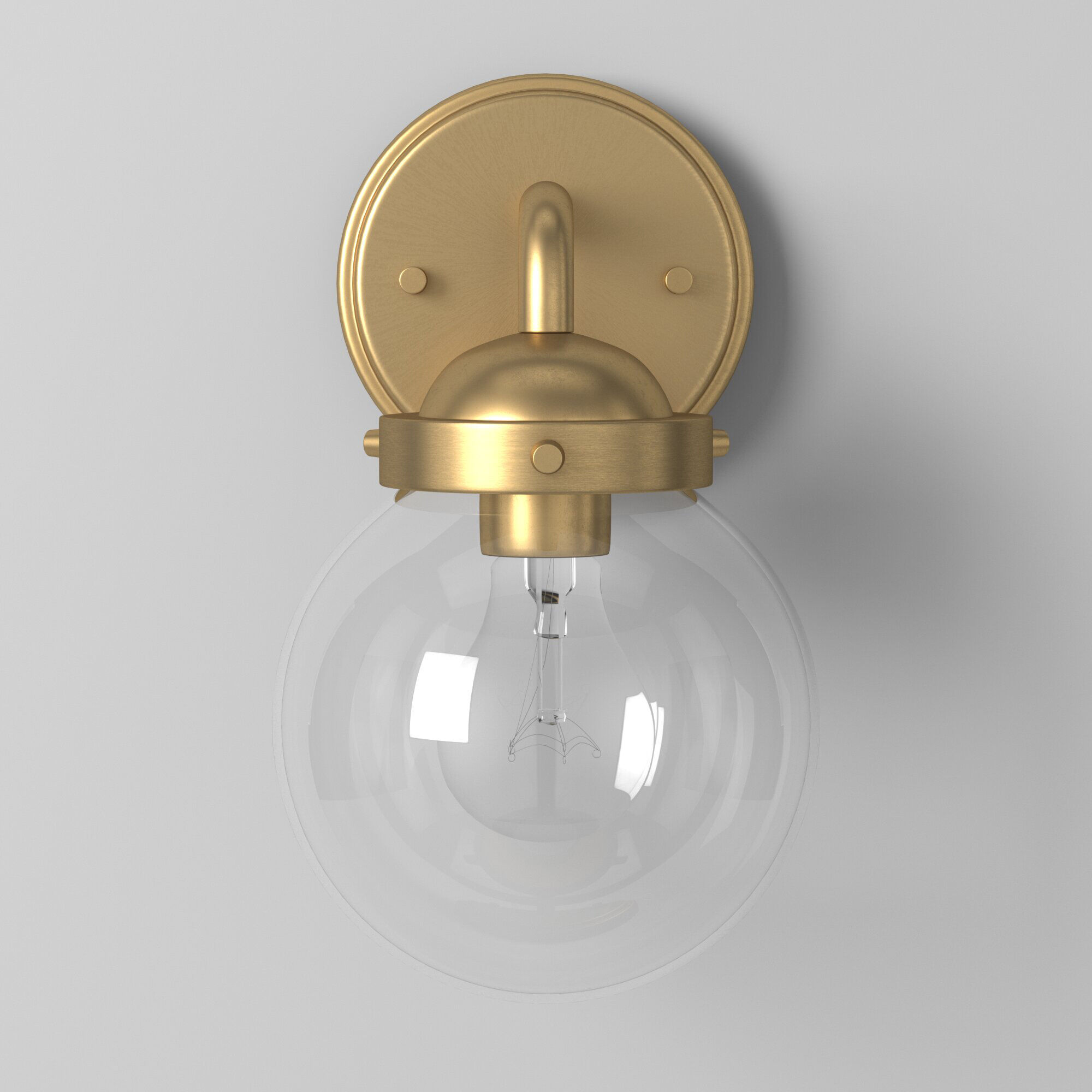 Knoll 1 Light 6 inch Brushed Gold Wall Sconce Wall Light