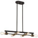 Miles 6 Light 34 inch Vintage Bronze Chandelier Ceiling Light