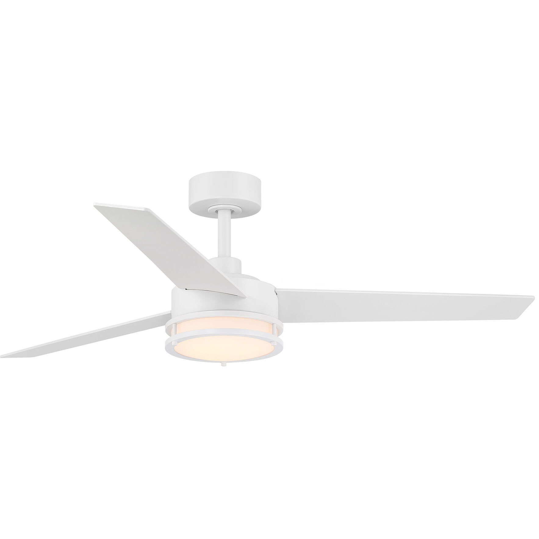 Cassini 52 inch Matte White with Reversible Matte White/Blonde Maple Blades DC Smart Fan