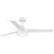Cassini 52 inch Matte White with Reversible Matte White/Blonde Maple Blades DC Smart Fan