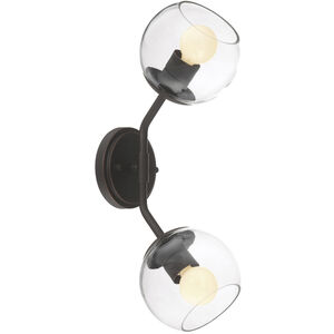 Meridian 2 Light 5.25 inch Satin Bronze Wall Sconce Wall Light