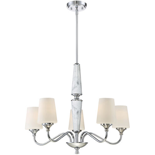 Lusso 5 Light 27 inch Chrome Chandelier Ceiling Light