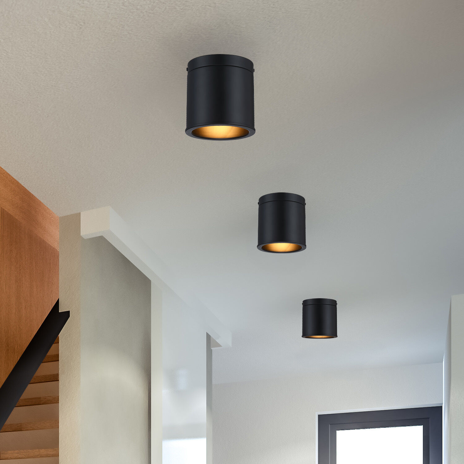 Fleur Oasis LED 6 inch Matte Black Flush Mount Ceiling Light