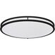 EnviroLite LED 24 inch Matte Black Flush Mount Ceiling Light