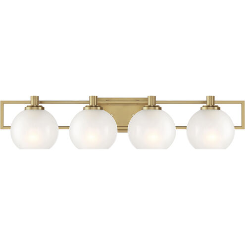 Cowen 4 Light 31 inch Brushed Gold Vanity Light Wall Light