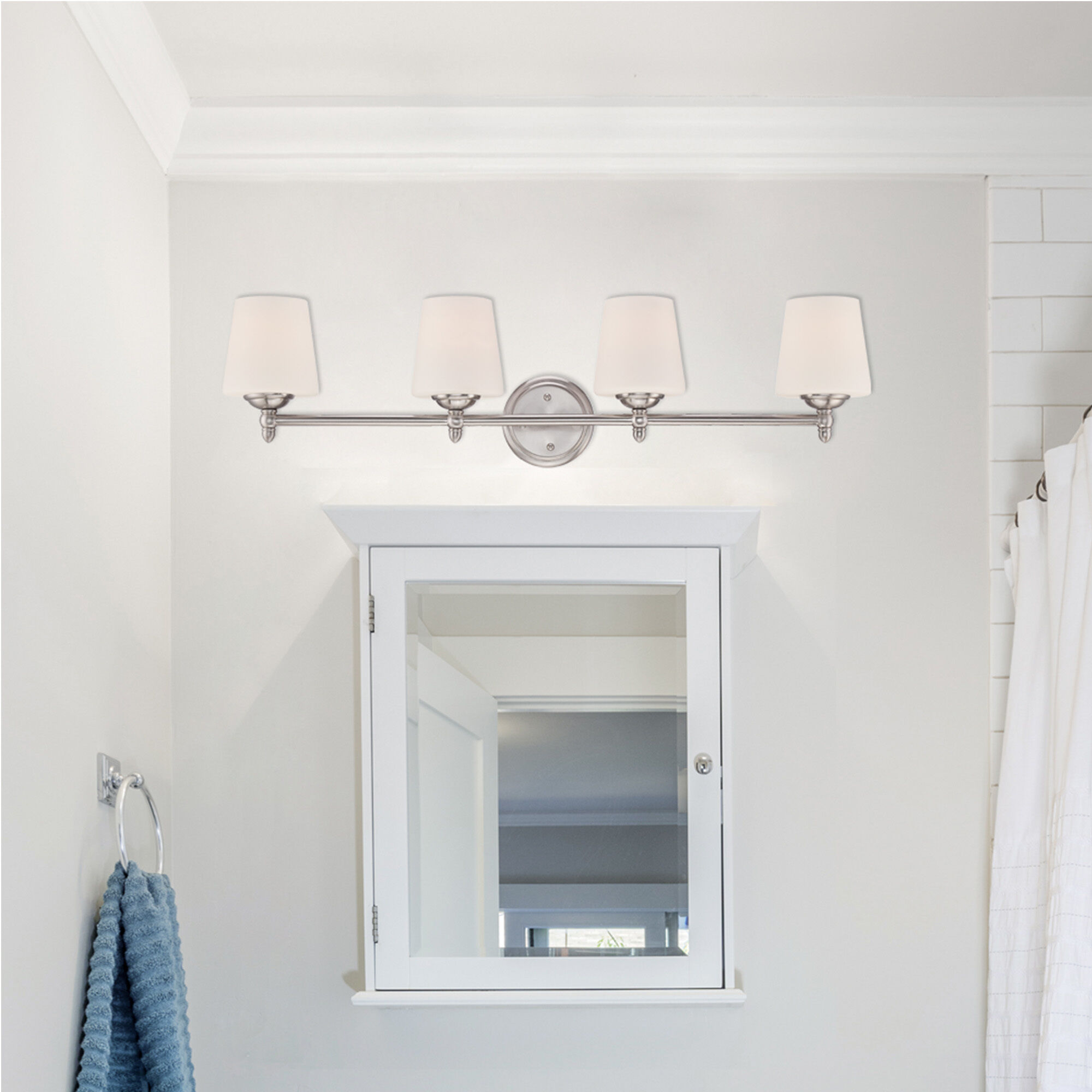 Darcy 4 Light 36 inch Brushed Nickel Bath Bar Wall Light