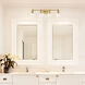 Summer Jazz 4 Light 32 inch Brushed Gold Vanity Light Wall Light