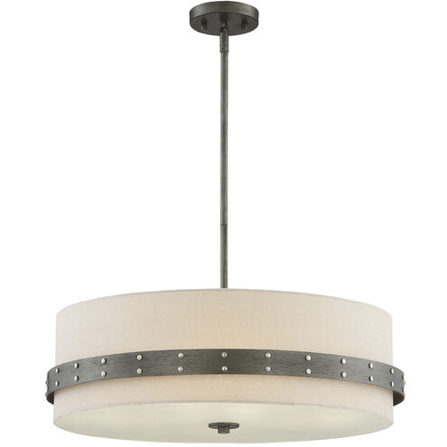 Garrett 4 Light 24.25 inch Weathered Iron Pendant Ceiling Light