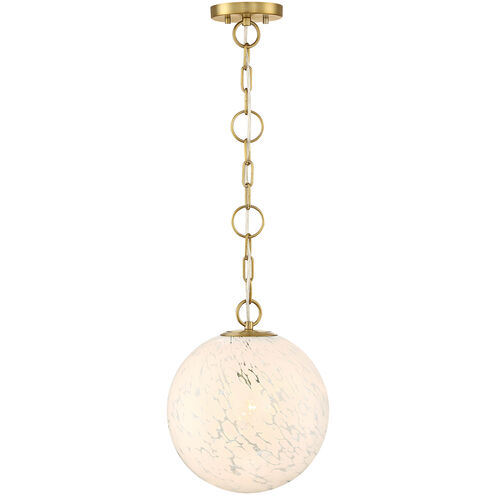 Wine Flower 1 Light 11.75 inch Brushed Gold Pendant Ceiling Light