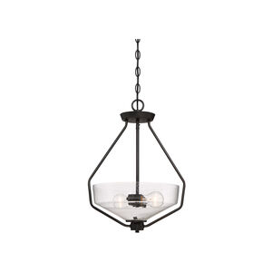 Printers Row 1 Light 15 inch Oil Rubbed Bronze Inverted Pendant Ceiling Light