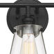 Elliott 3 Light 24 inch Matte Black Bath Bar Wall Light