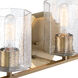 Haven 3 Light 24 inch Old Satin Brass Vanity Light Wall Light