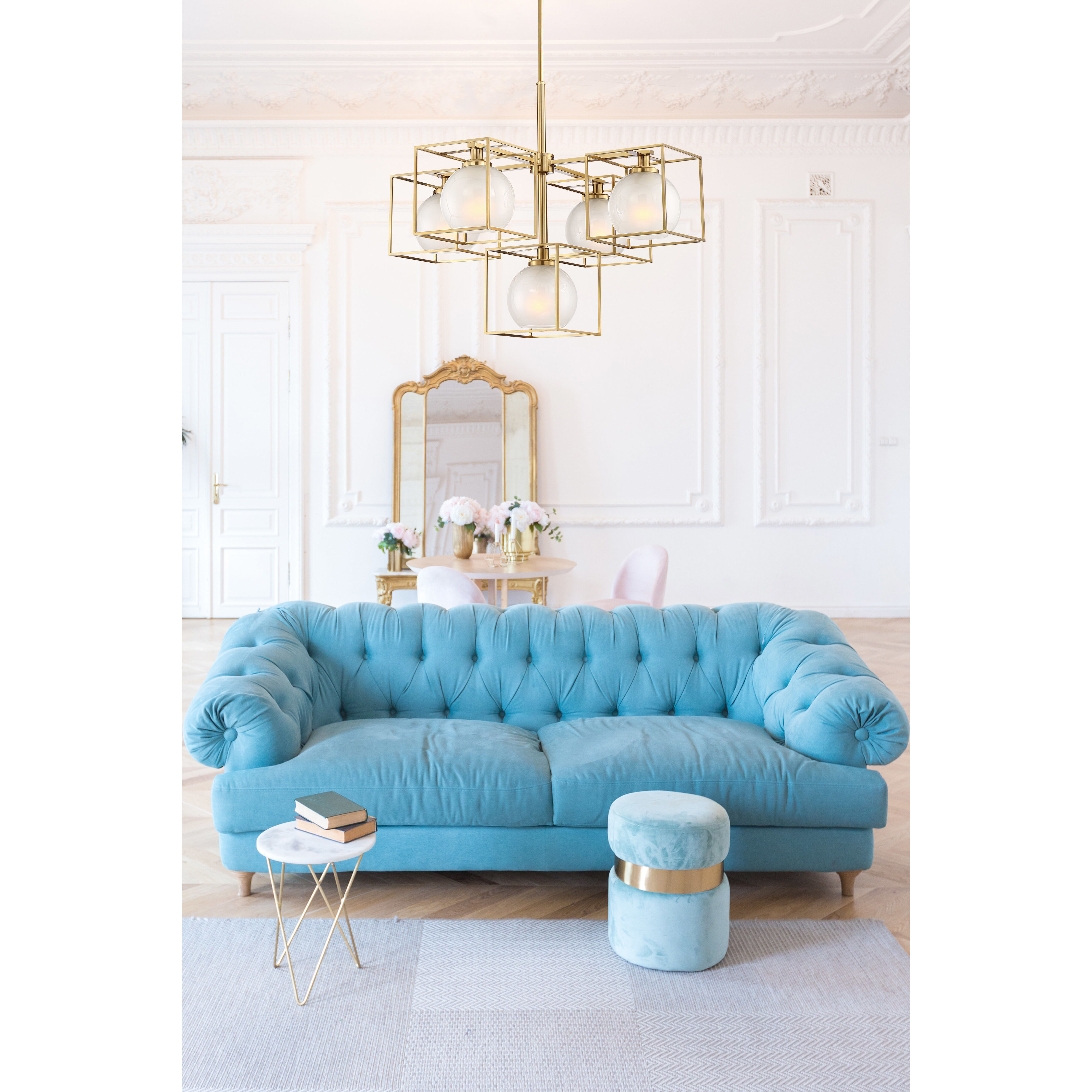 Cowen 5 Light 26 inch Brushed Gold Chandelier Ceiling Light