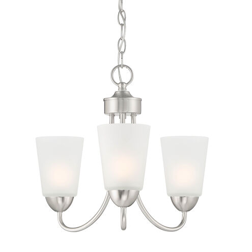 Malone 3 Light 18 inch Brushed Nickel Chandelier Ceiling Light