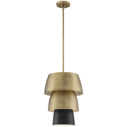 Moonshadow 1 Light 14 inch Old Satin Brass Pendant Ceiling Light