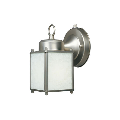 Basic Porch 1 Light 8 inch Pewter Outdoor Wall Lantern in White