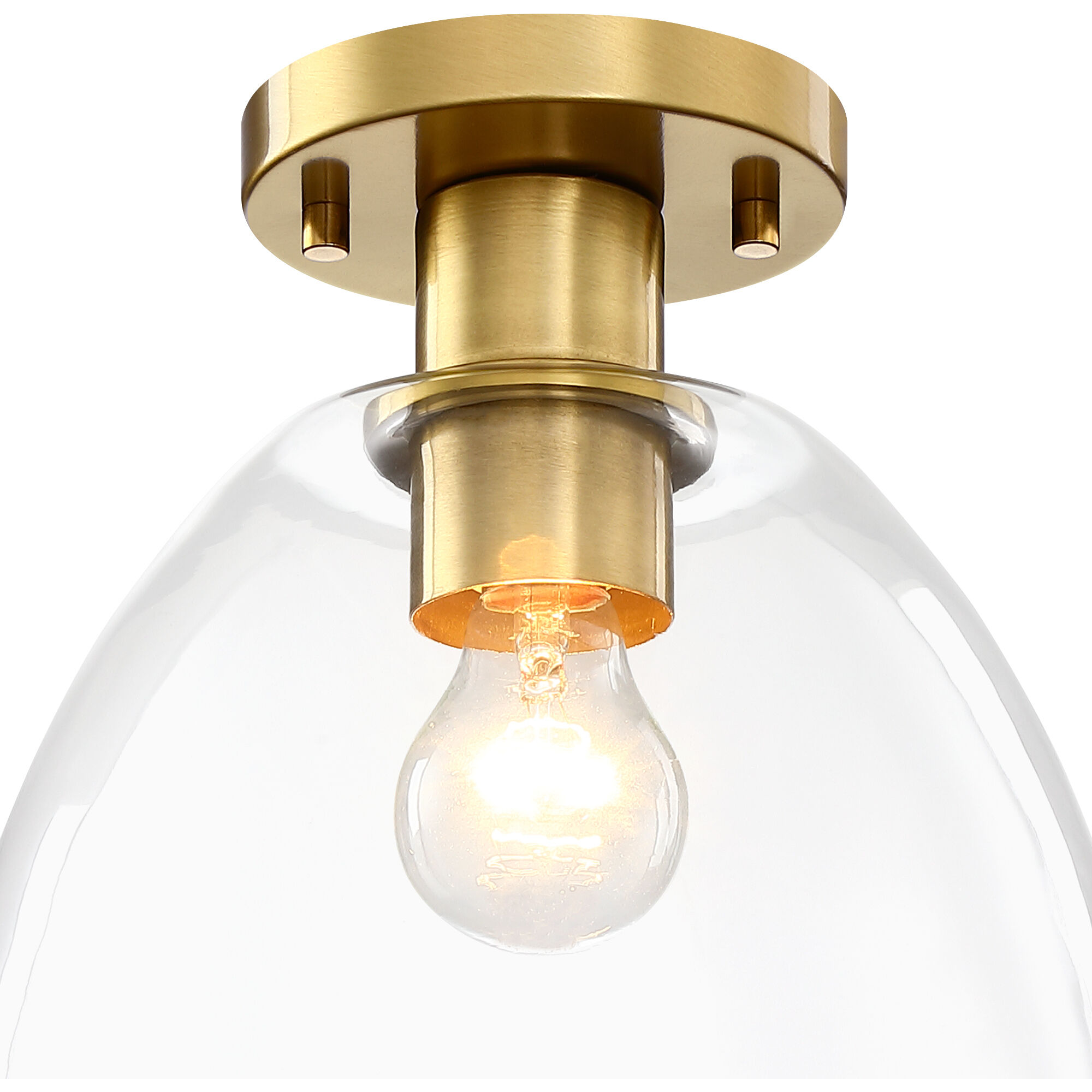 Indigo 1 Light 10 inch Brushed Gold Semi Flush Mount Ceiling Light