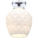 Dita 1 Light 9 inch Polished Nickel Semi-Flush Mount Ceiling Light